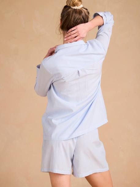 Gestroomde zwangerschaps- en voedings-pyjamabroek ENVIE DE FRAISE blauw - vertbaudet enfant 