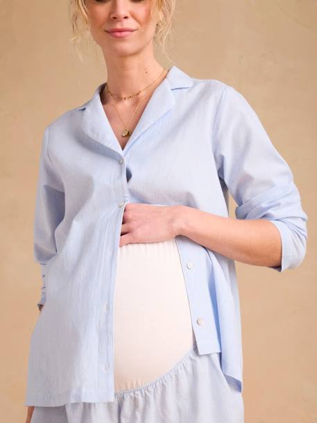 Gestroomde zwangerschaps- en voedings-pyjamabroek ENVIE DE FRAISE blauw - vertbaudet enfant 