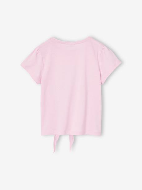 T-shirt noué 'Good day' Disney Stitch manches courtes lilas poudré - vertbaudet enfant 