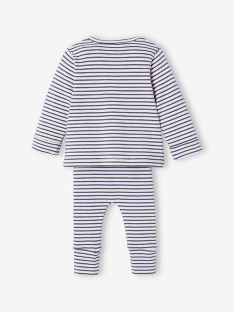 Gemengde meegroeiset rompertje + legging + vest + muts blauw - vertbaudet enfant 