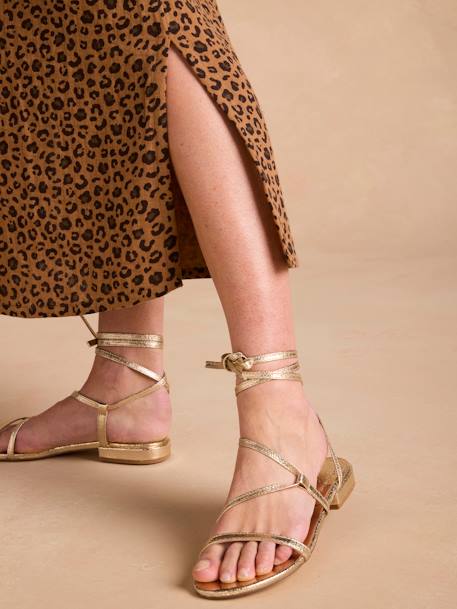 Lange zwangerschapsrok van katoengaas ENVIE DE FRAISE beige+groen - vertbaudet enfant 