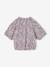 Tee-shirt blouse forme crop fille corail+écru+vert sauge - vertbaudet enfant 
