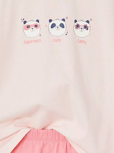 Set van 3 panda pyjamabroeken voor meisjes lichtroze - vertbaudet enfant 