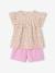 Ensemble fille blouse short en gaze de coton jaune pastel+lilas+vanille+vert sauge - vertbaudet enfant 