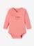 Babyset met slaappakje en 2 personaliseerbare rompertjes met hartjes snoepjesroze - vertbaudet enfant 