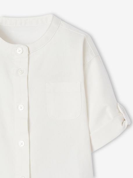 Ensemble bébé chemise et short cérémonie beige+vert sauge - vertbaudet enfant 