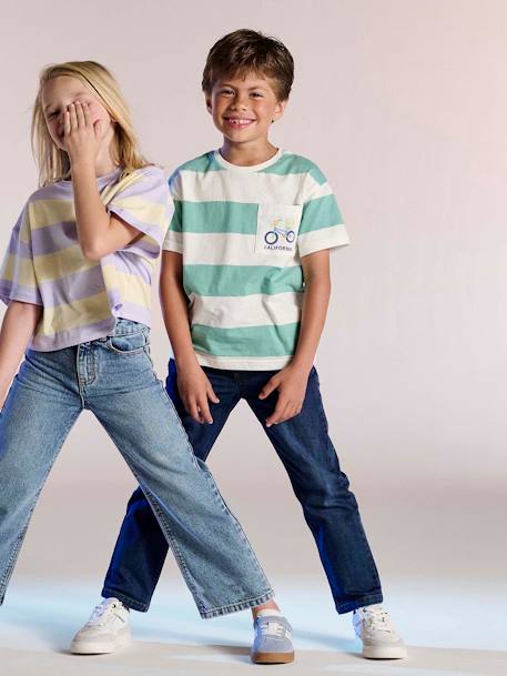 Jean garçon indestructible droit relax facile à enfiler denim brut+denim gris+double stone+stone - vertbaudet enfant 