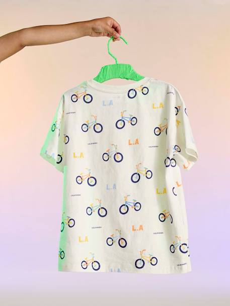 T-shirt motifs graphiques blanc imprimé - vertbaudet enfant 