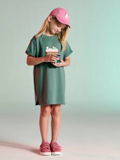 -Robe fille en molleton léger motif 