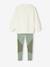 Ensemble sport fille sweat motif doré + legging vert sauge - vertbaudet enfant 