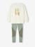 Ensemble sport fille sweat motif doré + legging vert sauge - vertbaudet enfant 