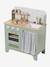 Cuisine en bois FSC® avec accessoires écru+rose+vert sauge - vertbaudet enfant 