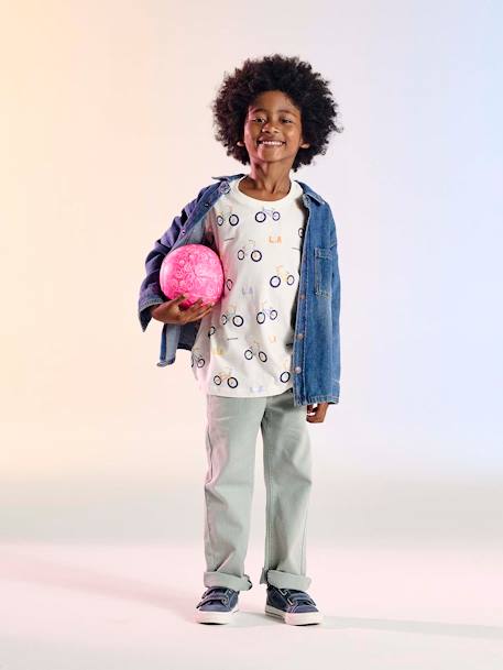 T-shirt motifs graphiques blanc imprimé - vertbaudet enfant 