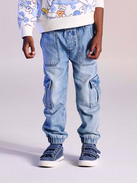 Gekraakte manden voor kinderen, kleutercollectie grijs+marineblauw - vertbaudet enfant 