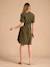 Robe chemise grossesse et allaitement kaki - vertbaudet enfant 