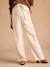 Pantalon de grossesse large matière légère avec lin beige - vertbaudet enfant 