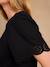 Tee-shirt grossesse bi-matière manches en broderie anglaise noir - vertbaudet enfant 