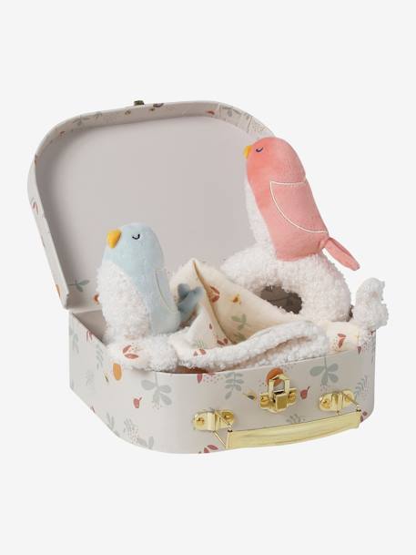 Valisette avec doudou personnalisable et hochet SAVANIA écru - vertbaudet enfant 