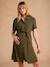 Robe chemise grossesse et allaitement kaki - vertbaudet enfant 