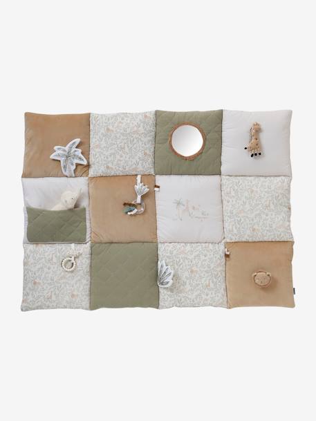 Tapis d'éveil moelleux et ludique bleu+écru+marron+multicolore+noir+rouge - vertbaudet enfant 