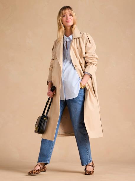 Trench grossesse évolutif avec protège-bébé beige - vertbaudet enfant 