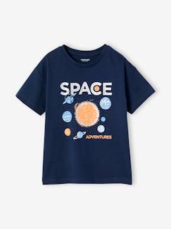 -T-Shirt garçon motif brillant space