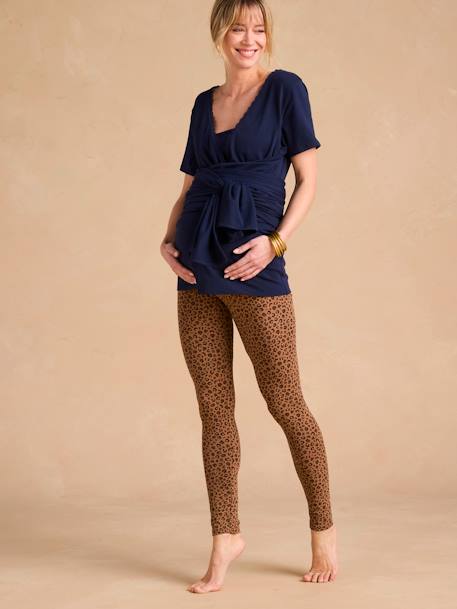 Korte mouw huid-op-huid T-shirt in biologisch katoen ENVIE DE FRAISE marineblauw - vertbaudet enfant 