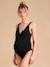 Maillot de bain de grossesse et allaitement 1 pièce maille gaufrée noir - vertbaudet enfant 