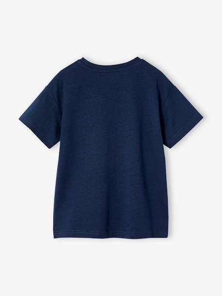 Jongensshirt Space glanzend motief amandelgroen+nachtblauw - vertbaudet enfant 