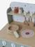 Cuisine en bois FSC® avec accessoires écru+rose+vert sauge - vertbaudet enfant 