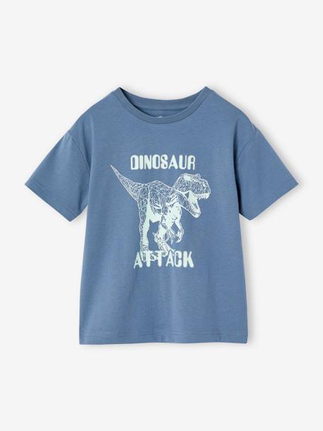 T-shirt motif dino garçon bleu jean - vertbaudet enfant 