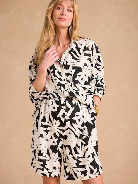 Ensemble grossesse chemise + short imprimé anthracite - vertbaudet enfant 