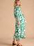 Robe longue motifs fleurs grossesse et allaitement vert - vertbaudet enfant 