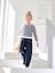 Pantalon fille large à pont marine+rouge - vertbaudet enfant 