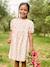 Robe fille manches ballon denim brut+rose+stone+vanille - vertbaudet enfant 