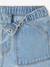Short en jean fille bleu clair+bleu moyen+denim brut - vertbaudet enfant 