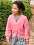 Gilet fille en côte perlée pistache+rose - vertbaudet enfant 