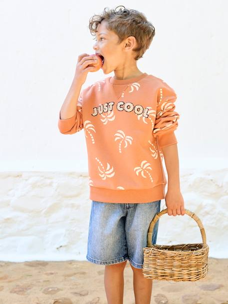 Bermuda garçon jean facile à enfiler stone - vertbaudet enfant 