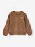 Sweat fille léopard coeur printé capsule famille beige+gris foncé - vertbaudet enfant 