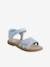 Glitzersandalen met klittenband voor kinderen, kleutercollectie veel blauw+wit, bedrukt - vertbaudet enfant 