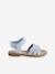 Glitzersandalen met klittenband voor kinderen, kleutercollectie veel blauw+wit, bedrukt - vertbaudet enfant 