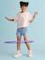 Short en jean fille bleu clair+bleu moyen+denim brut - vertbaudet enfant 