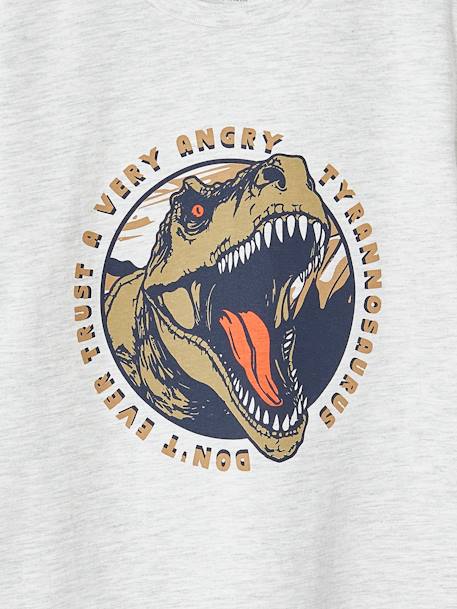 T-shirt motif dino garçon blanc chiné - vertbaudet enfant 