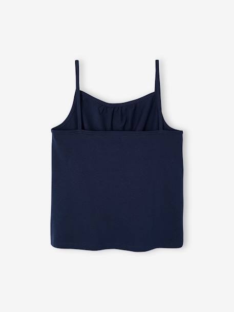 Lot de 3 débardeurs fille à fines bretelles écru+framboise+vert sauge - vertbaudet enfant 
