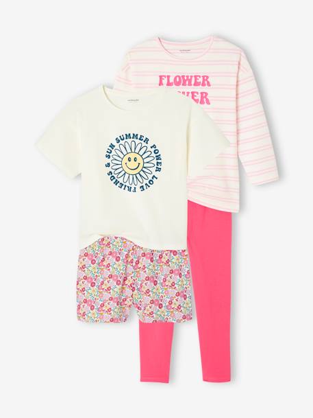 Fille-Pyjama, surpyjama-Lot de 2 pyjamas fille flower power BASICS