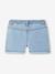 Short en jean fille bleu clair+bleu moyen+denim brut - vertbaudet enfant 