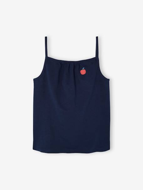 Lot de 3 débardeurs fille à fines bretelles écru+framboise+vert sauge - vertbaudet enfant 