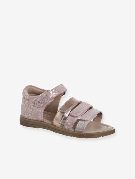 Sandales cuir enfant talon fermé collection maternelle lot rose - vertbaudet enfant 