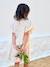 Robe fille en gaze de coton imprimée beige+beige imprimé+rose pâle+vanille - vertbaudet enfant 