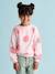 Sweat fille motifs fantaisie beige imprimé+blanc imprimé+rose+vanille - vertbaudet enfant 